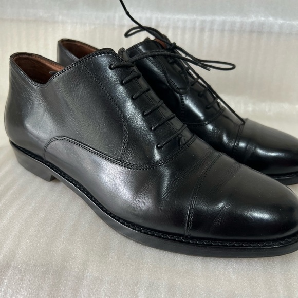 Cole Haan Mens Shoes Black Williams Cap Toe Oxford Leather Vibram Italy 7.5B - Picture 10 of 16